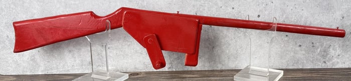 Wood Folk Art Toy Machine Gun