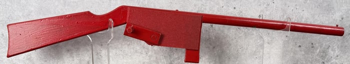 Wood Folk Art Toy Machine Gun