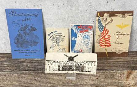 WW2 Thanksgiving Day Menus Army Air Corps