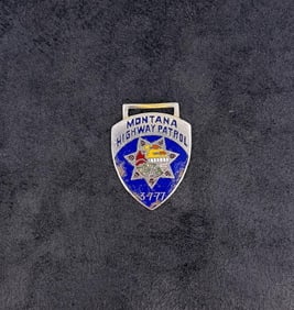 Montana Highway Patrol Enamel Watch Fob