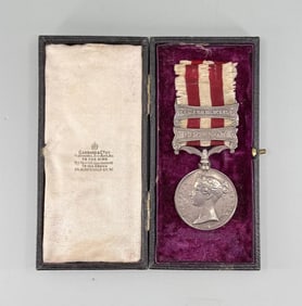 British Indian Mutiny Medal Lucknow Clasps Named
