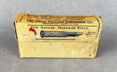 UMC .303 Savage Smokeless Ammo Cartridge Box