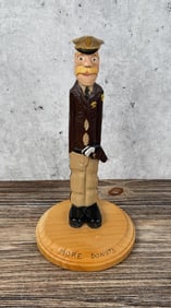 Montana Highway Patrol Officer Wood Carving