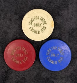 Corner Bar Deer Lodge Montana Poker Chips