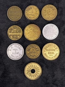 Collection of Washington State Trade Tokens