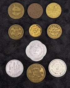 Collection of Washington State Trade Tokens