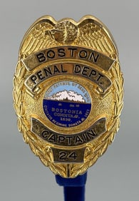 Boston Massachusetts Police Officer Captain Badge
