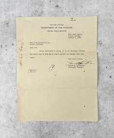 1936 Fort Peck Indian Agency Montana Letter