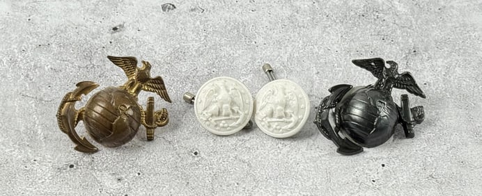 Korean War USMC Marine Corps EGA Buttons