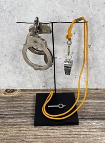 Montana Highway Patrol Handcuffs and Whistle