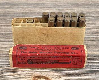 UMC 7.65mm Belgian Mauser Rifle Ammo Box