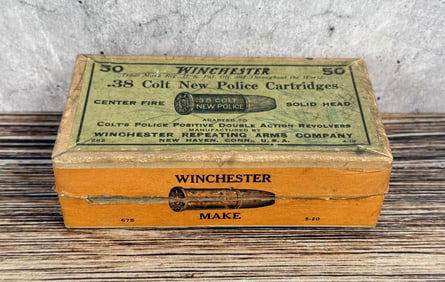 Winchester .38 Colt New Police Ammo Box