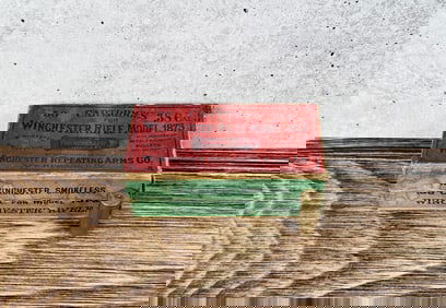 Winchester Rifle Model 1873 .38 Ammo Box