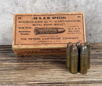 Peters .38 S&W Special Ammo Box