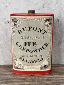 Dupont Superfine FFF Gunpowder Tin Can
