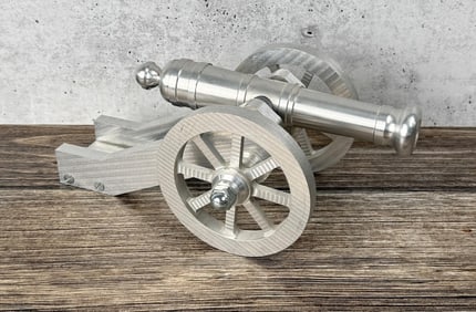 Aluminum Trench Art Desk Cannon