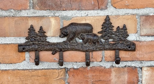 Cast Iron Bear Coathook