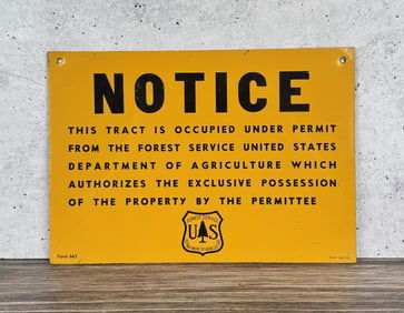 USFS US Forest Service Notice Sign