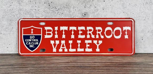 Montana Bitterroot Valley License Plate Topper
