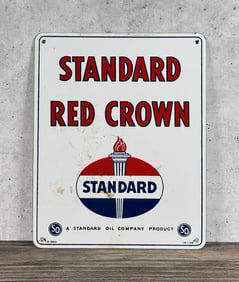 Standard Oil Red Crown Porcelain Gas Sign