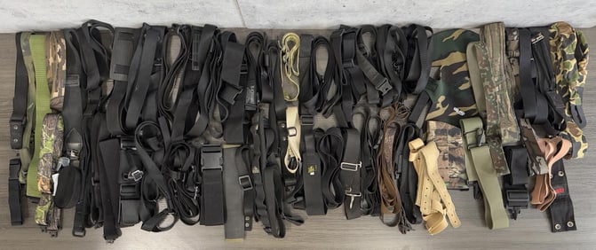 Large Group Of Nylon Rifle Slings