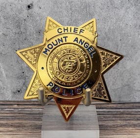 Mount Angel Oregon Police Chief Badge