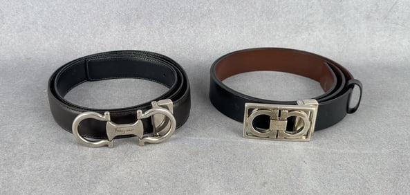 Pair of Salvatore Ferragamo Belts