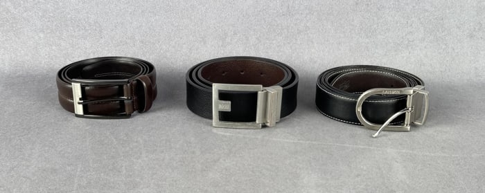 Group of Mens Leather Dress Belts
