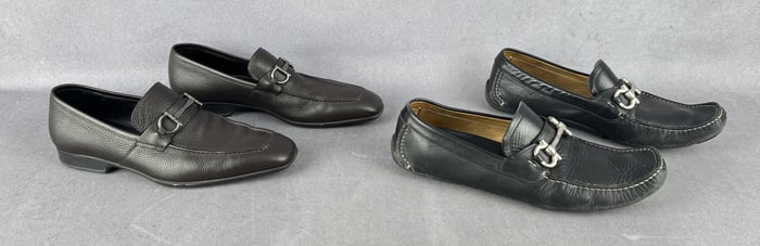Two Pair of Salvatore Ferragamo Loafers