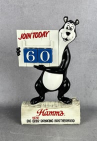 Hamms Beer Bear Calendar Counter Display Sign