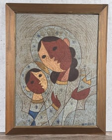 Jose Maria de Servin Oil on Board Painting