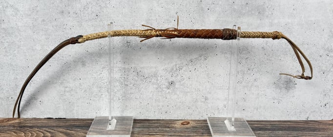 Antique Montana Cowboy Horse Quirt Whip