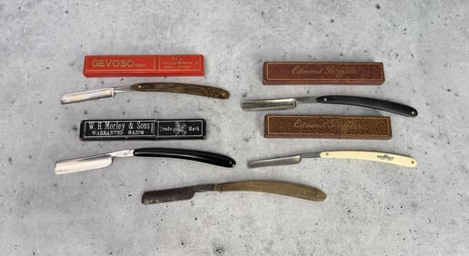 Collection of Antique Straight Razors