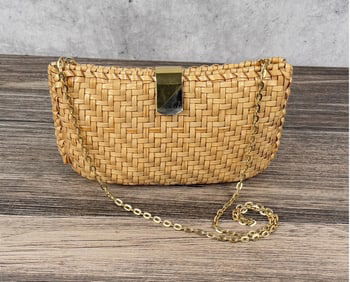 Ronora Hong Kong Basketweave Handbag Purse