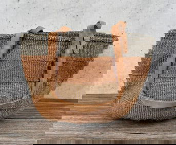 African Woven Straw Sisal Tote Bag