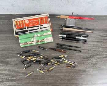 Collection of Fountain Pens and Nibs