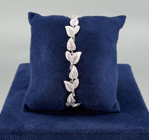 Sterling Silver Leaf Bracelet