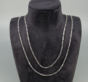 Sterling Silver Figaro Chain Necklace