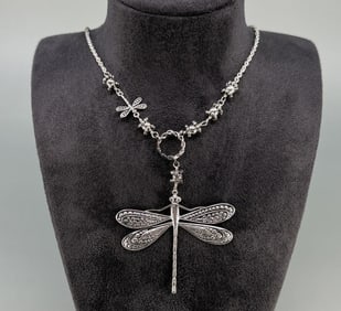 Bella Luce Sterling Silver Dragonfly Necklace