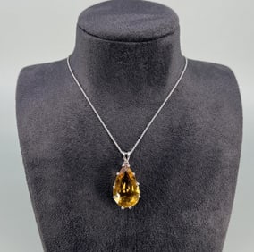 Bella Luce Sterling Silver Citrine Necklace