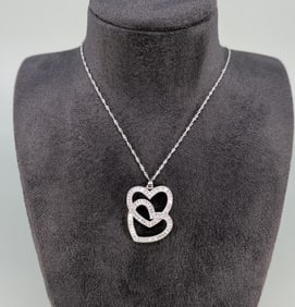 Bella Luce Sterling Silver Hearts Necklace