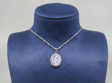 Bella Luce Sterling Silver Angel Necklace