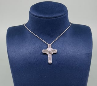 Bella Luce Sterling Silver Cross Necklace
