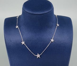 Bella Luce Sterling Silver Stars Necklace