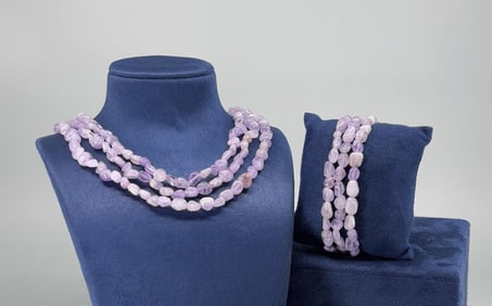 Amethyst Necklace and Bracelet