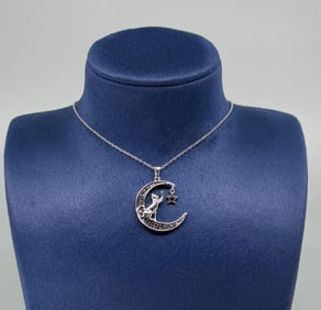 Spacecore Black Spinel Sterling Silver Necklace