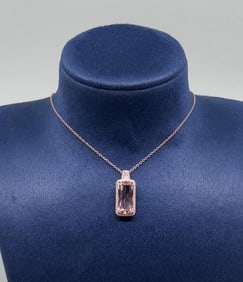 Bella Luce Sterling Silver Morganite Necklace