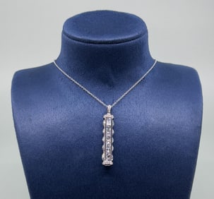 Bella Luce Sterling Silver CZ Cage Necklace