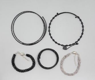 Black Spinel Necklaces and Bracelets