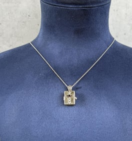 Bella Luce Sterling Silver Gem Locket Necklace